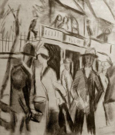 Gyalogosok az úton alkotó: August Macke