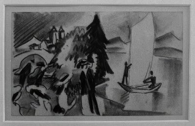 Tanulmány a sárga vitorlákról alkotó: August Macke