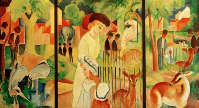 Triptichon: Nagy Állatkert alkotó: August Macke