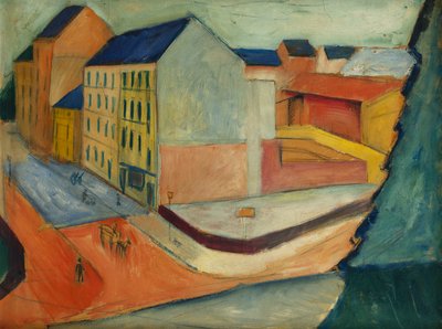 Utcánk lovaglópályával, Bonn, 1913 alkotó: August Macke