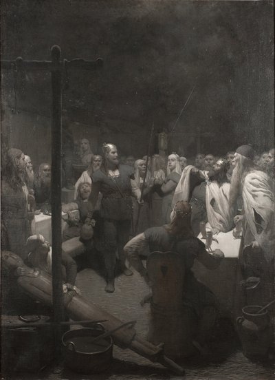Balder máglyája (a Frithiof-sagából) alkotó: August Malmström