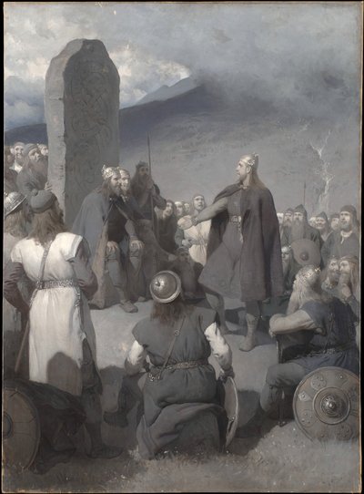Frithiof udvarlása (a Frithiof-saga alapján) alkotó: August Malmström