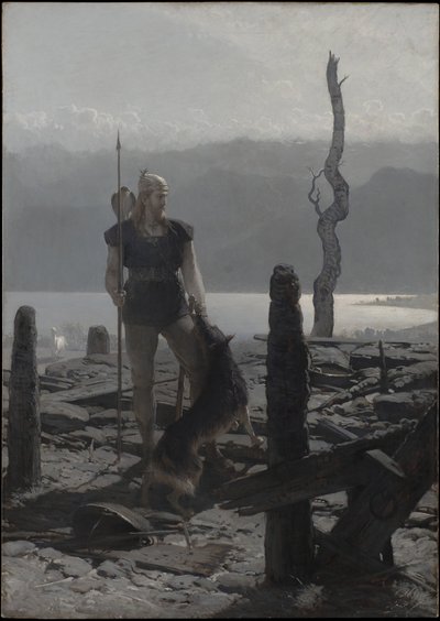 Frithiof visszatérése (a Frithiof-saga alapján) alkotó: August Malmström