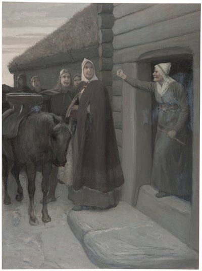Illusztráció a Njal-saga című műhöz alkotó: August Malmström