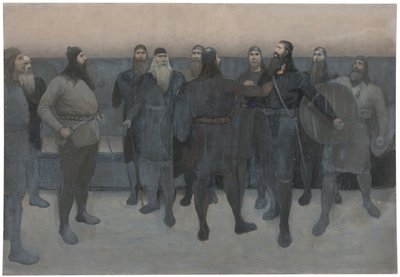 Illusztráció a Njal-saga című műhöz alkotó: August Malmström