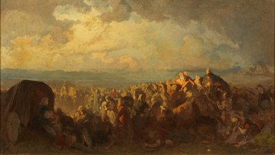 A bråvallai csata. Tanulmány alkotó: August Malmström