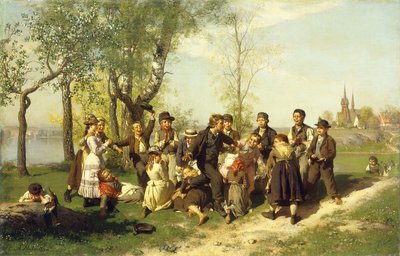 Játékos gyerekek, alkotó: August Malmström