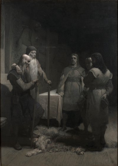 Frithiof saga: Bele király és Thorsten Vikingsson, 1880-as évek. alkotó: August Malmström