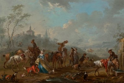 Indulás vadászatra alkotó: August Querfurt