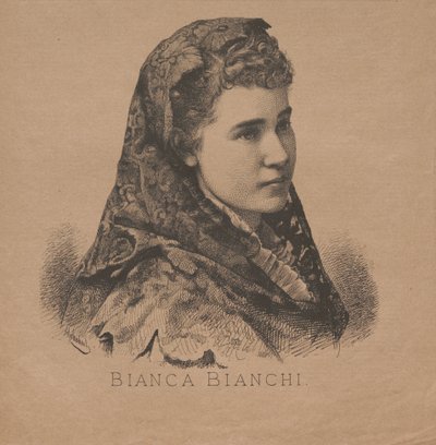 Bianca Bianchi operaénekesnő portréja 1855-1947, 1879. alkotó: August Schubert
