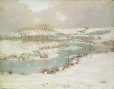 Patak télen (olaj, vászon) alkotó: August Vincent Tack