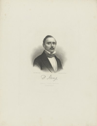 Diederich Krug zongoraművész és zeneszerző portréja 1821-1880, c. 1850. alkotó: August Weger
