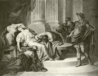 Augustus Caesar és Kleopátra (mélynyomás) alkotó: August von Heckel