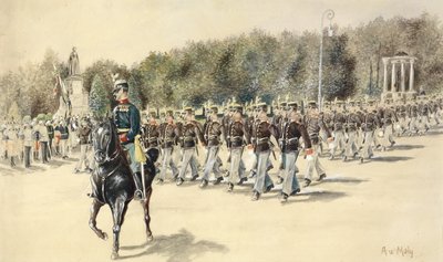 Maly Defilade az Akadémiai Zászlóaljból alkotó: August von Maly
