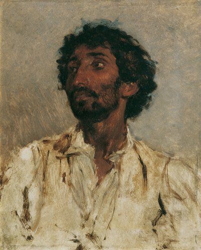 Egy cigány mellszobra alkotó: August von Pettenkofen