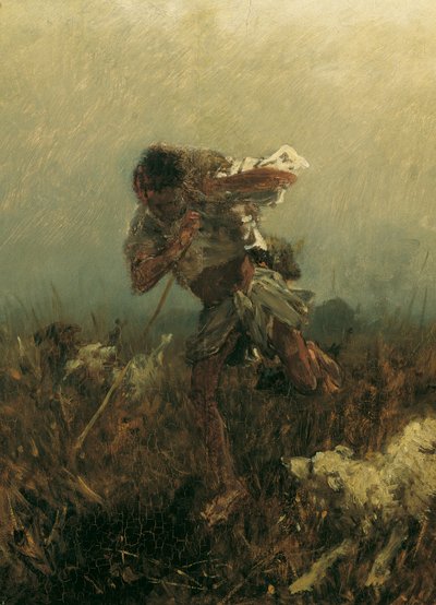 Kutyák üldözték a fiút alkotó: August von Pettenkofen