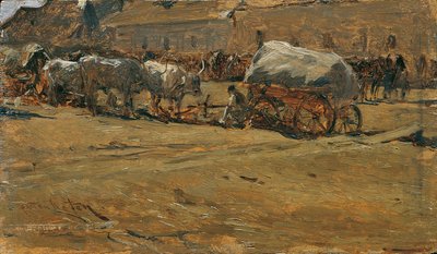 Magyar ökörcsapat alkotó: August von Pettenkofen