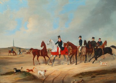 Lovasok kavalkádja kutyákkal alkotó: August von Rentzell
