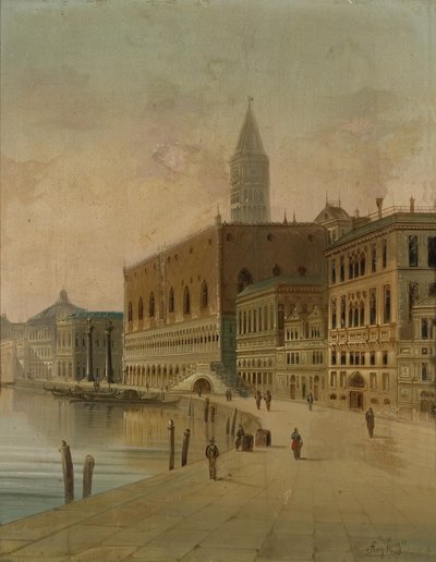 Riva dei Schiavoni Venezia alkotó: August von Siegen