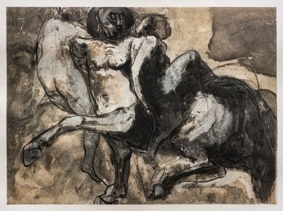 Kentaur elrabolt két nőt alkotó: Auguste (after) Rodin