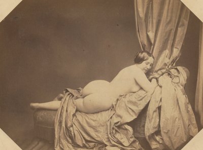Akadémiai akt, Heverő kanapén c. 1855. alkotó: Auguste Belloc