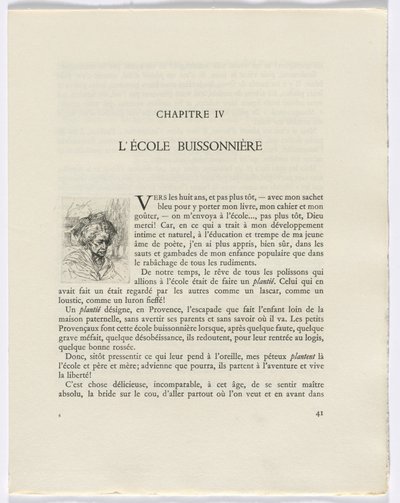 Frédéric Mistral: Mémoires et Recits by Frédéric Mistral: női mellszobor (41. oldal) alkotó: Auguste Brouet