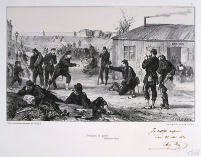 Az őrség idején, Párizs ostroma, francia-porosz háború, 1870. november 1872. alkotó: Auguste Bry