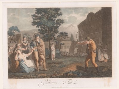 Willem Tell találkozott Handbooggal Guillaume-Tell (cím a tárgyon) alkotó: Auguste Claude Simon Legrand