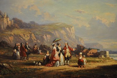 Promenade sur la grève, részlet alkotó: Auguste Delacroix
