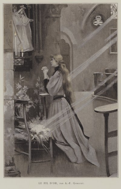 Illusztráció a Le Fil dOrhoz, Henry Greville alkotó: Auguste Francois Gorguet