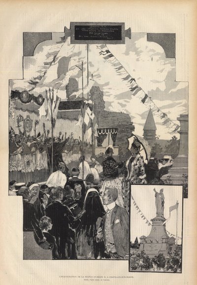 II. Urbán pápa szobrának felavatása CHATILLON-SUR-MARNE-ban 1887. július 21-én. Auguste Francois Marie Gorguet (1862-1927) d