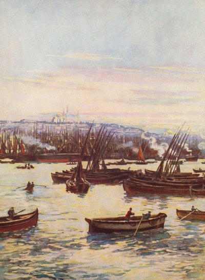 Az Aranyszarv, Törökország (színes litográfia) alkotó: Auguste Gerardin
