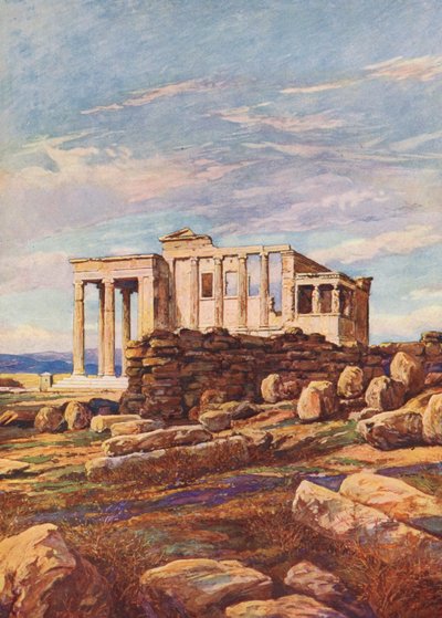 Az Akropoliszon, Görögország (színes litográfia) alkotó: Auguste Gerardin