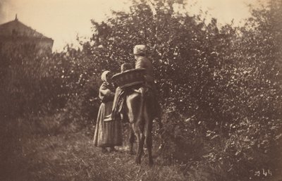 Két nő szamárral,1870-es évek vége (fotó) alkotó: Auguste Giraudon