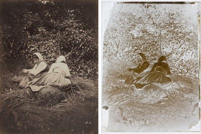 Két parasztlány ül alkotó: Auguste Giraudon