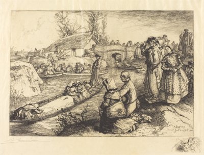Temetés a Vendeen-lápban Temetés a Vendeen-lápban, 1901. alkotó: Auguste Lepere