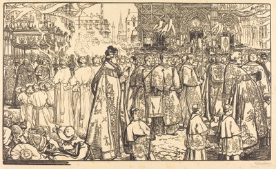 Corpus Christi körmenet Nantes-ban alkotó: Auguste Lepere