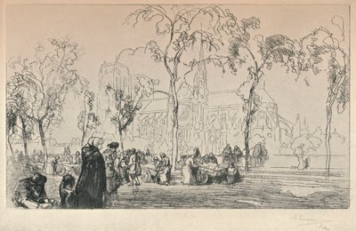 A Notre Dame a Quai Montebello felől nézve, 1915 alkotó: Auguste Louis Lepère