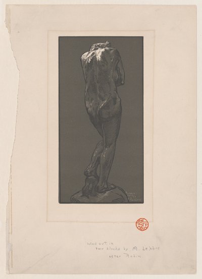 Akt szobor, hátulról nézve kb. 1902. alkotó: Auguste Lepere