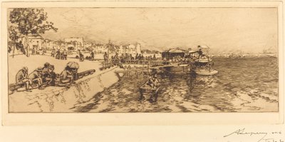 Bercy mólója (Embarcadere, Quai de Bercy) alkotó: Auguste Lepere