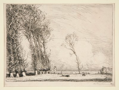 Nyárfák függöny (Vendee) alkotó: Auguste Lepere