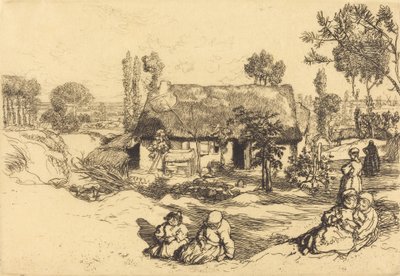 Szegények menedékhelye, Vendee Le nid de pauvres, Vendee, 1909. alkotó: Auguste Lepere