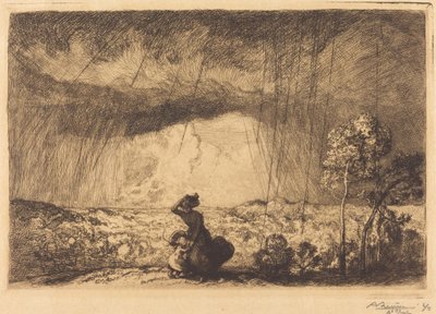 Vihar a Dune-on, Vendee alkotó: Auguste Lepere
