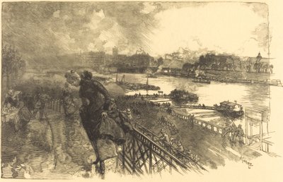 A Szajna az Austerlitz híd közelében alkotó: Auguste Lepere
