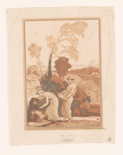 A zene és a költészet segíti a művészt La Musique et la Poesie secourant les Artistes alkotó: Auguste Lepère (signed by artist)