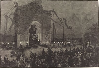 Victor Hugo temetése. A Vigilia alkotó: Auguste Lepère after Henri Louis Scott