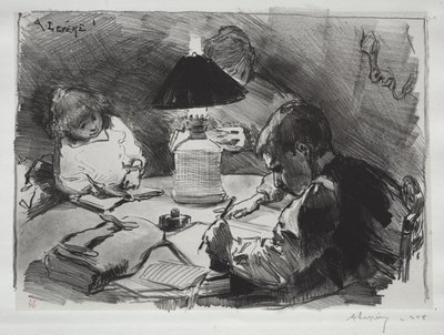 A Lámpa körül alkotó: Auguste Louis Lepère