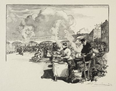 Omnibusz hajók leszállóhelye alkotó: Auguste Louis Lepère