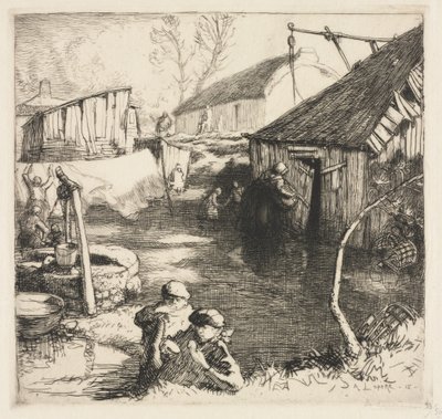 Halásznegyed (Saint-Jean-de-Monts) alkotó: Auguste Louis Lepère