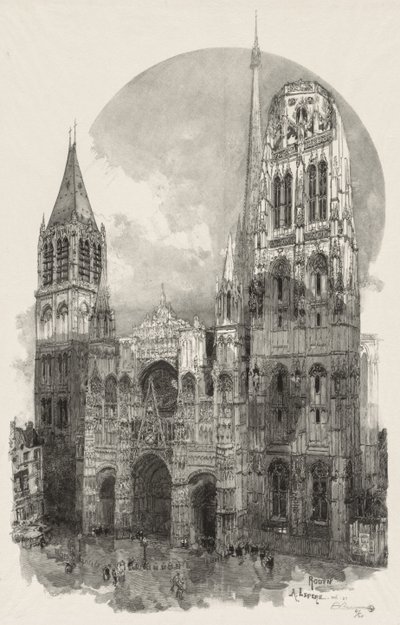 Illusztrált Rouen: A roueni katedrális alkotó: Auguste Louis Lepère